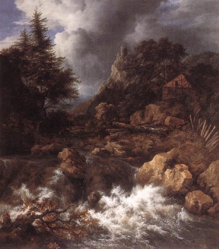 Dante Gabriel Rossetti Waterfall in a Mountainous Germany oil painting art